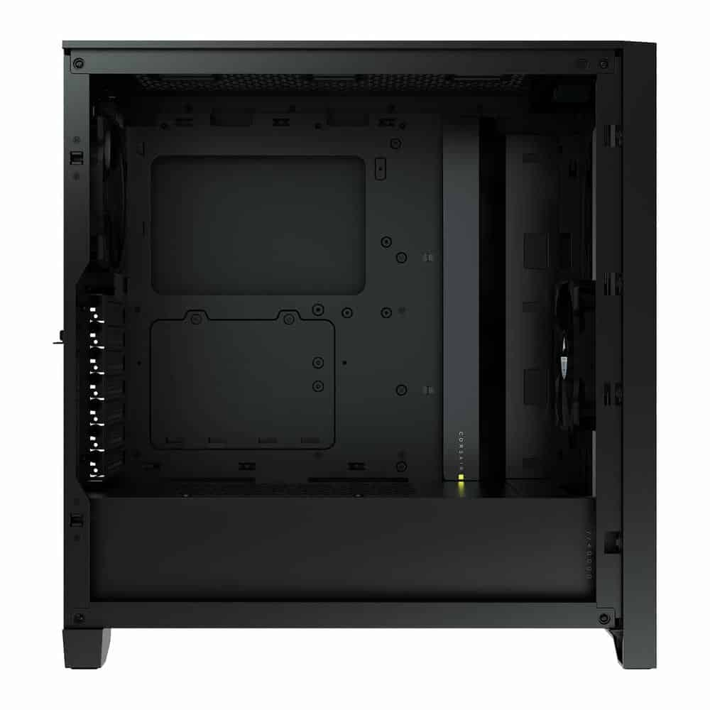 (image for) Corsair 4000D Airflow Black Chassis + Corsair 4000 Series Wooden PC Front Panel (Teak) Bundle